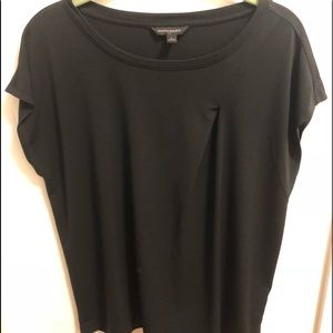 Pleated detail cap sleeve blouse